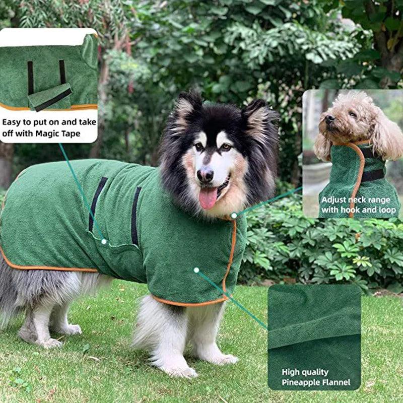 Lighteme Mikrofaser Hundebademantel 
