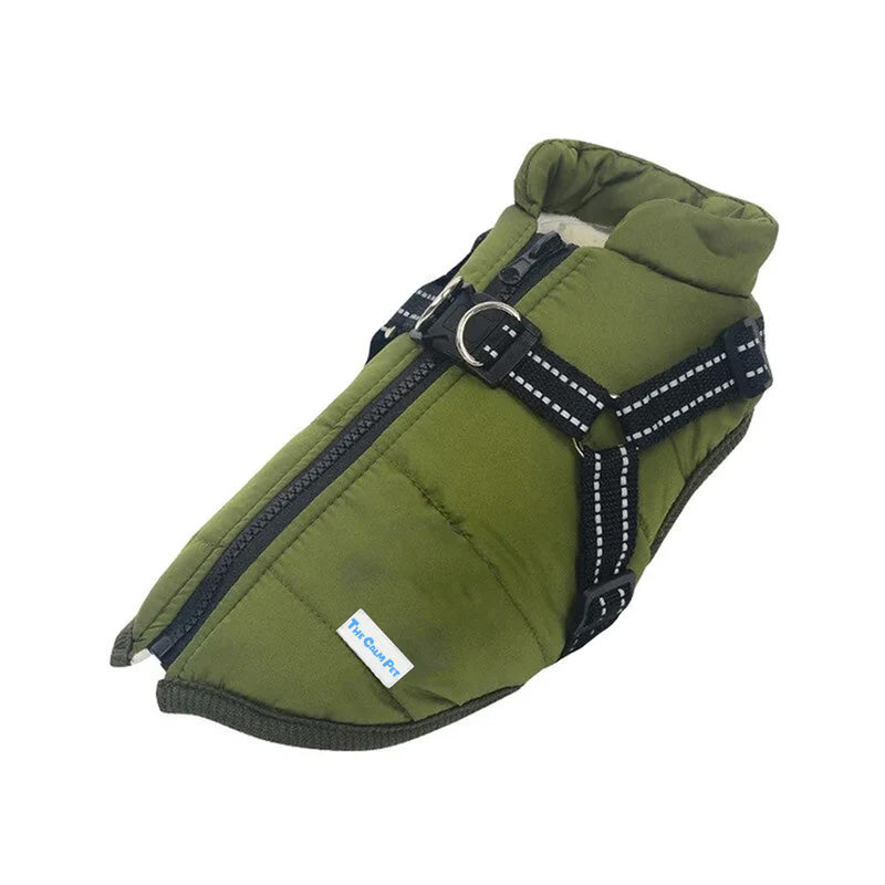 Manteau polaire imperméable Lighteme pour chien, idéal pour la protection contre le froid
