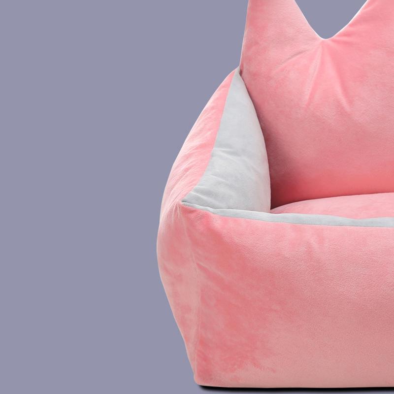 Lighteme Dog Bed Cute Crown Removable Kennel