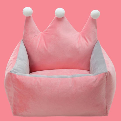 Lighteme Dog Bed Cute Crown Removable Kennel