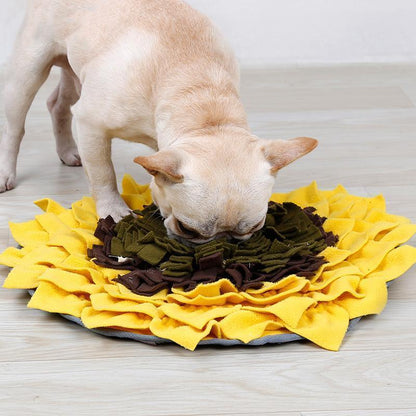 Tapis d'apprentissage Lighteme pour chiens, motif tournesol