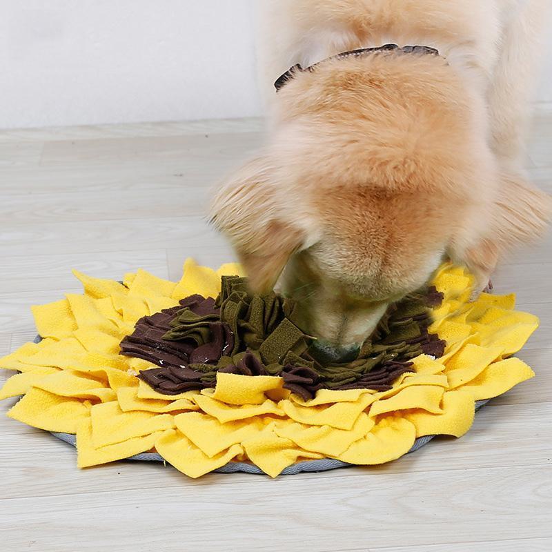 Tapis d'apprentissage Lighteme pour chiens, motif tournesol