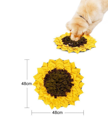 Tapis d'apprentissage Lighteme pour chiens, motif tournesol