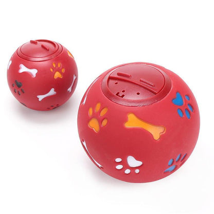Lighteme Dog Toy Rubber Chew Leakage Food Play Ball (2 colors & 2 sizes)