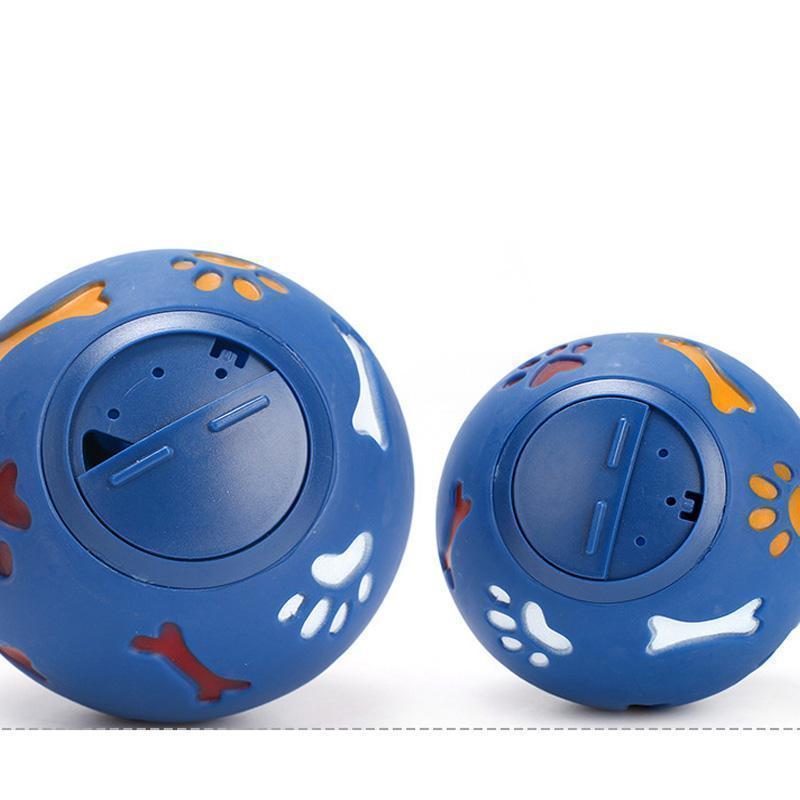 Lighteme Dog Toy Rubber Chew Leakage Food Play Ball (2 colors & 2 sizes)