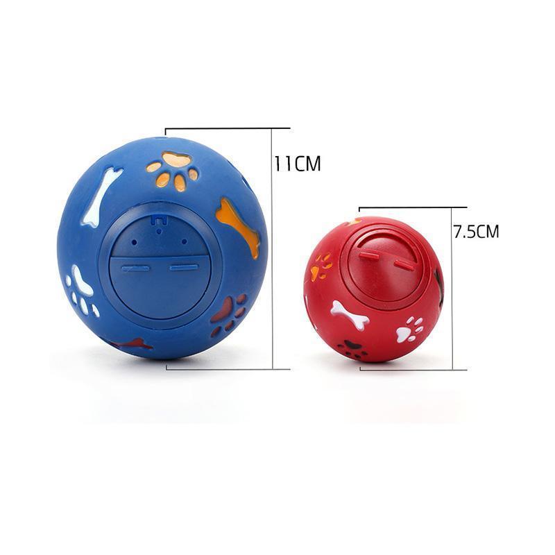 Lighteme Dog Toy Rubber Chew Leakage Food Play Ball (2 colors & 2 sizes)