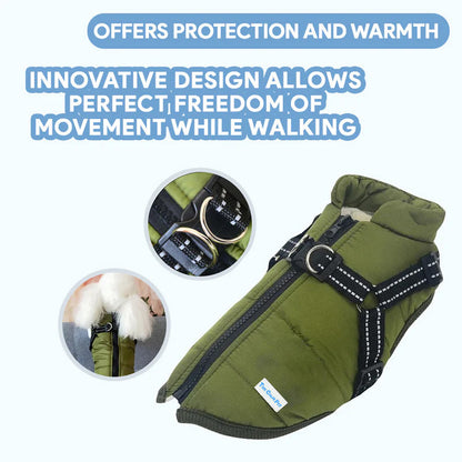 Manteau polaire imperméable Lighteme pour chien, idéal pour la protection contre le froid