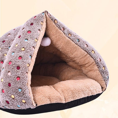 Lighteme Dots Winter Fleece Ball Cat Bed (2 colors)