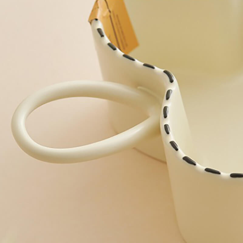 Lighteme Dotted Line Embossed Ceramic Baking Bowl