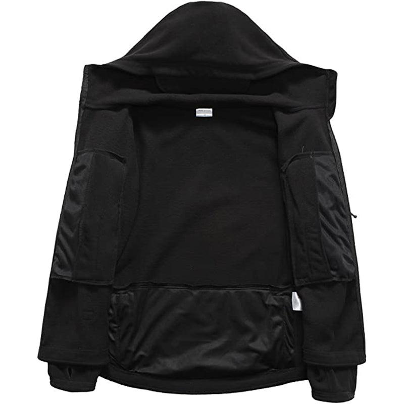 Lighteme Warmer Fleece-Mantel mit Kapuze für taktische Militärjacke