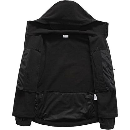 Lighteme Warmer Fleece-Mantel mit Kapuze für taktische Militärjacke