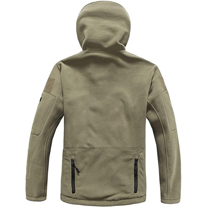 Lighteme Warmer Fleece-Mantel mit Kapuze für taktische Militärjacke