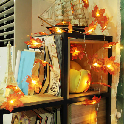 Guirlande lumineuse LED en forme de feuille d'érable pour Halloween Lighteme
