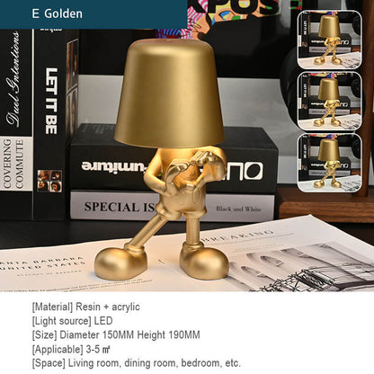 Lighteme Little Golden Man Touch-Lade-Schreibtischlampe