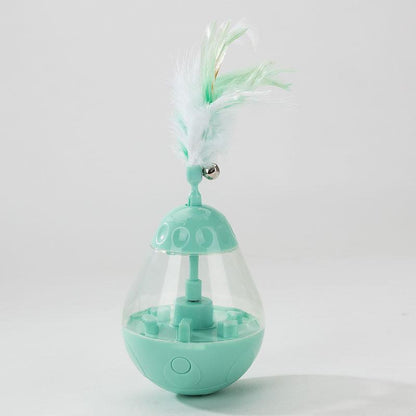 Jouet d'activité pour animaux de compagnie Lighteme électrique avec plume clignotante et bâtonnet à clochette (2 couleurs)