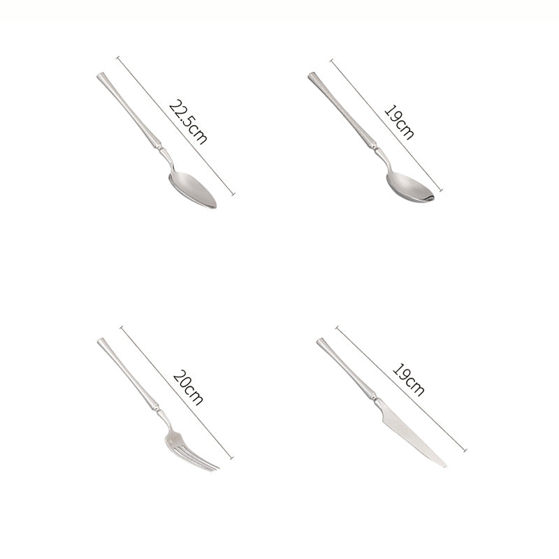 Lighteme Elegant Stainless Steel Flatware 4 Pcs Set