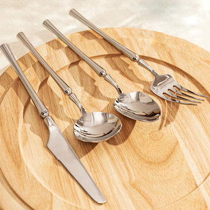 Lighteme Elegant Stainless Steel Flatware 4 Pcs Set