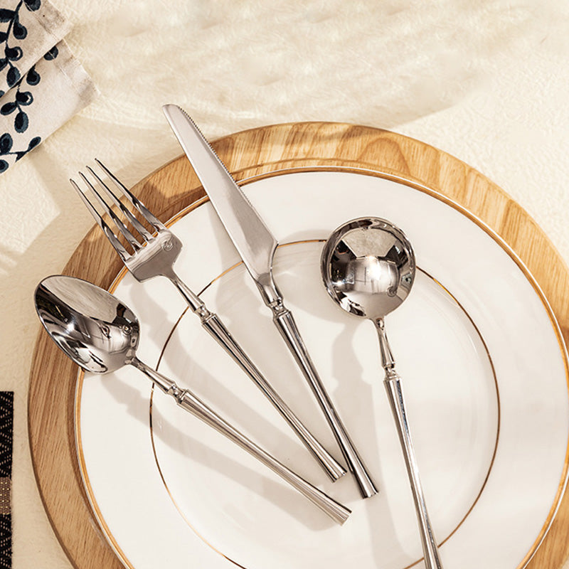 Lighteme Elegant Stainless Steel Flatware 4 Pcs Set