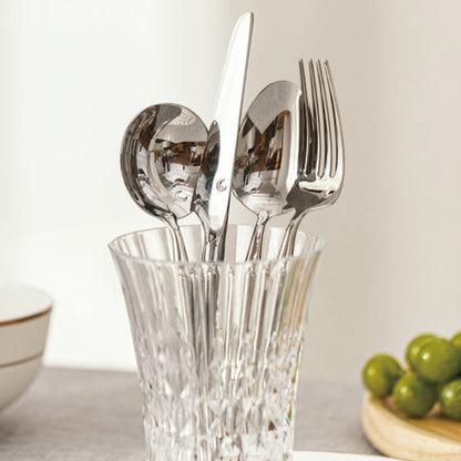 Lighteme Elegant Stainless Steel Flatware 4 Pcs Set