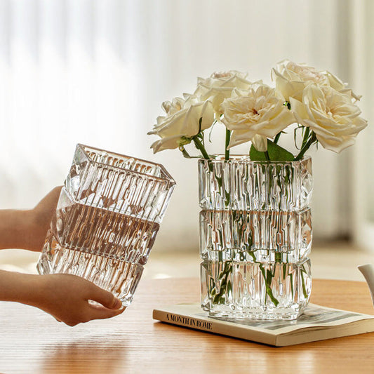 Vase en verre cristal gaufré Lighteme