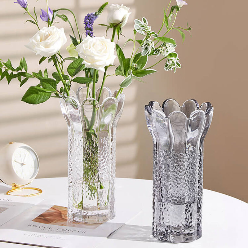Vase en cristal en forme de fleur en relief Lighteme