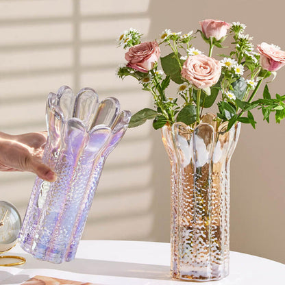Vase en cristal en forme de fleur en relief Lighteme