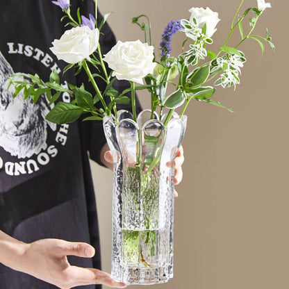Vase en cristal en forme de fleur en relief Lighteme