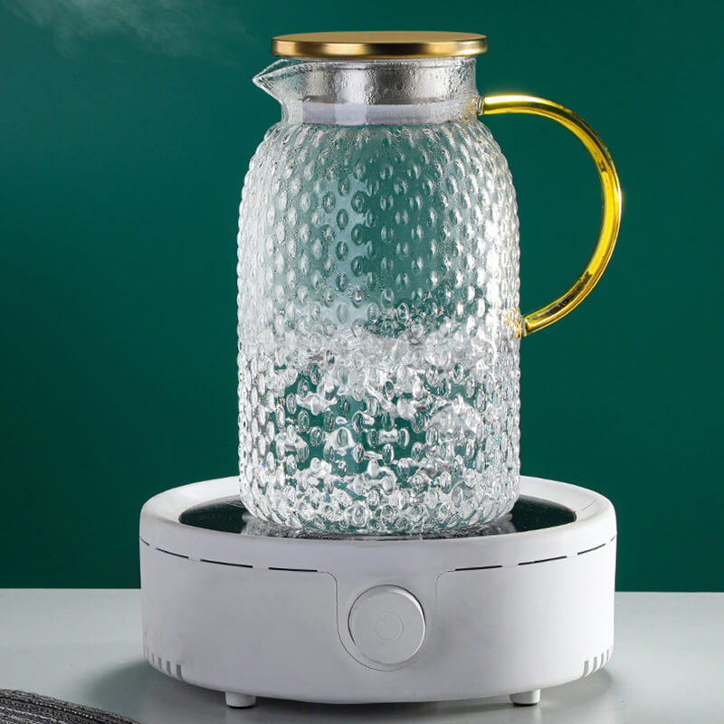 Lighteme Wasserkocher-Set aus geprägtem Glas