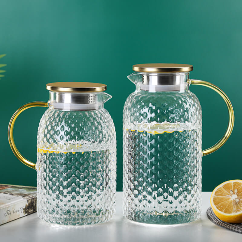 Lighteme Wasserkocher-Set aus geprägtem Glas
