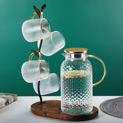 Lighteme Wasserkocher-Set aus geprägtem Glas