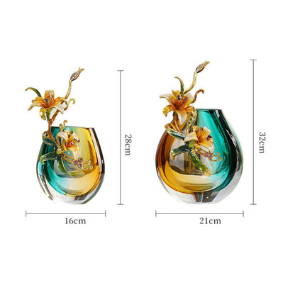 Lighteme Enamel Colored Vase Ornaments