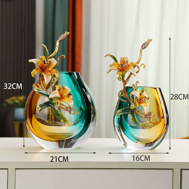 Lighteme Enamel Colored Vase Ornaments