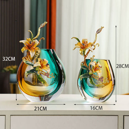 Lighteme Enamel Colored Vase Ornaments