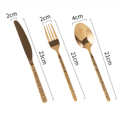 Lighteme Exquisites geprägtes Besteckset, 3-teilig