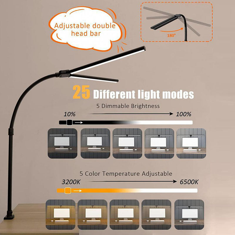 Lampe de bureau à clip de protection oculaire Lighteme