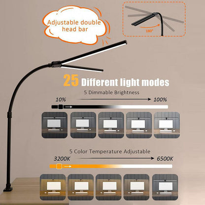 Lampe de bureau à clip de protection oculaire Lighteme