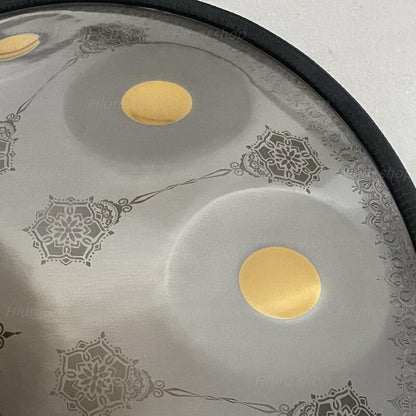 Royal Garden Individuelle F3 Dorian 22 Zoll 9+2 Noten Edelstahl/Nitridstahl Mandala-Muster Handpan Hang Drum Kaufen