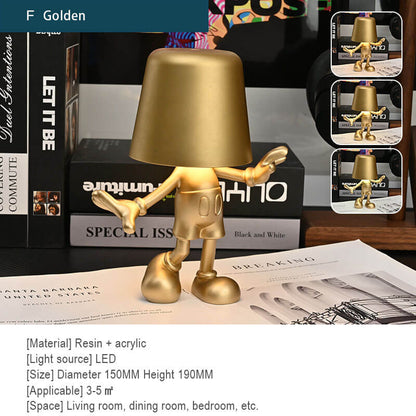 Lighteme Little Golden Man Touch-Lade-Schreibtischlampe