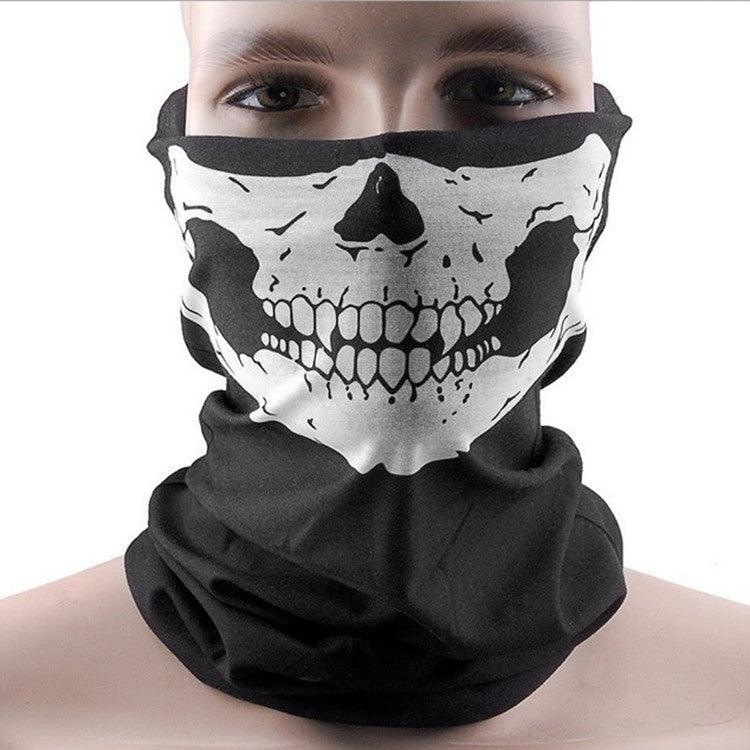 Lighteme Bikermaske mit Totenkopf-Geistergesicht