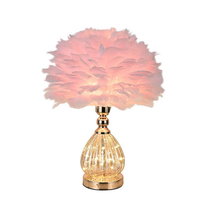 Lighteme Feather Glass Table Lamp