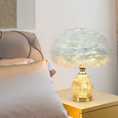 Lighteme Feather Glass Table Lamp