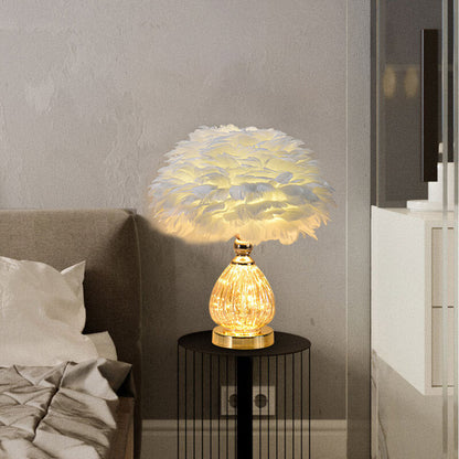 Lighteme Feather Glass Table Lamp