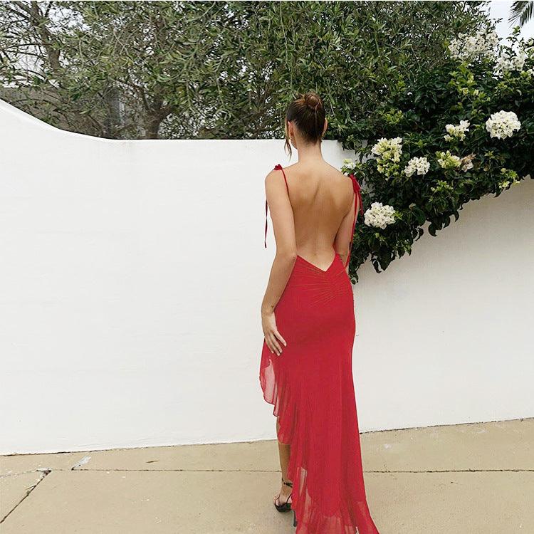 Sexy rückenfreies Kleid mit Schnürung von Lighteme