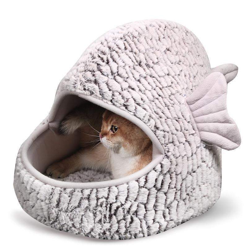 Lighteme Fish Shape Resilient Cat House (2 sizes)