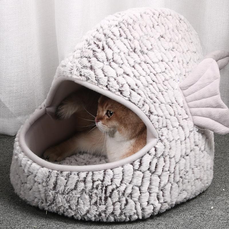 Lighteme Fish Shape Resilient Cat House (2 sizes)