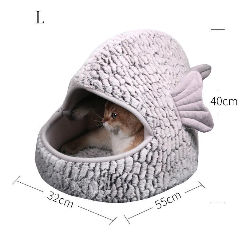Lighteme Fish Shape Resilient Cat House (2 sizes)