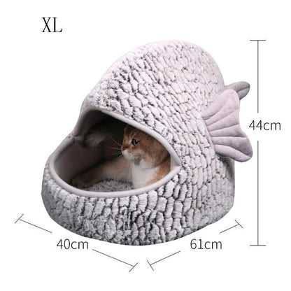 Lighteme Fish Shape Resilient Cat House (2 sizes)