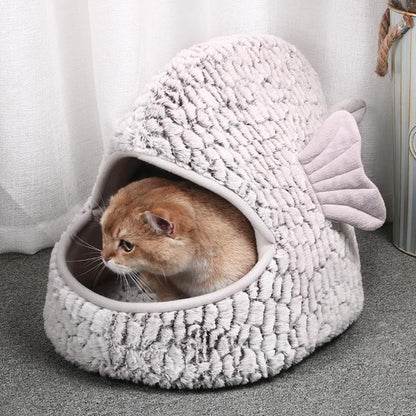 Lighteme Fish Shape Resilient Cat House (2 sizes)