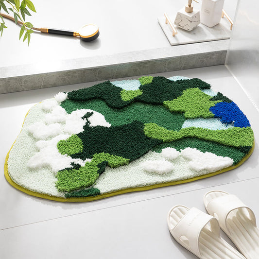 Lighteme Flocked Moss Badezimmerteppich