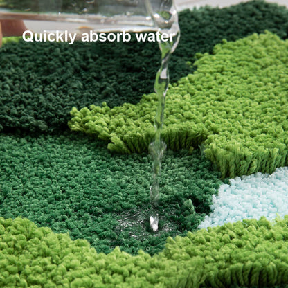 Lighteme Flocked Moss Bathroom Rug
